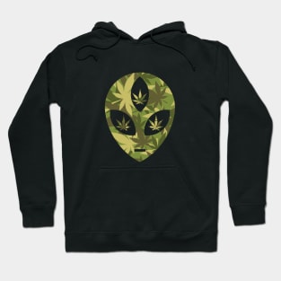 Third Eyed Alien Head: Weed Camo Edition Hoodie